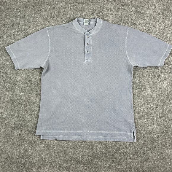 Cabela’s Henley Shirt Mens Size L Gray Short Sleeve Textured Casual Outdoor Top - Picture 1 of 7